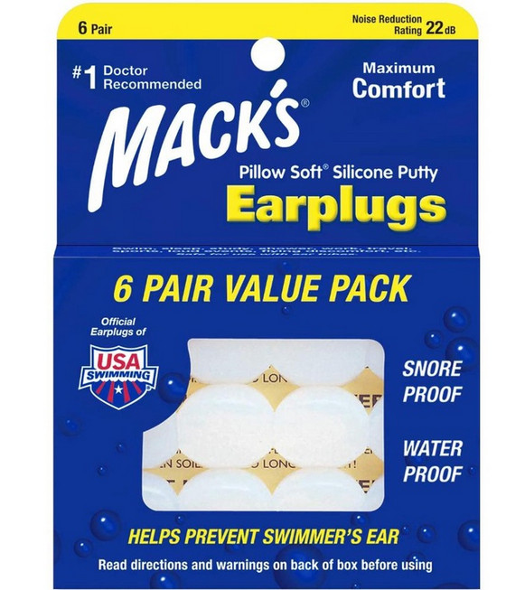 Macks Pillow Soft - 6 Pares + Case - Moldável