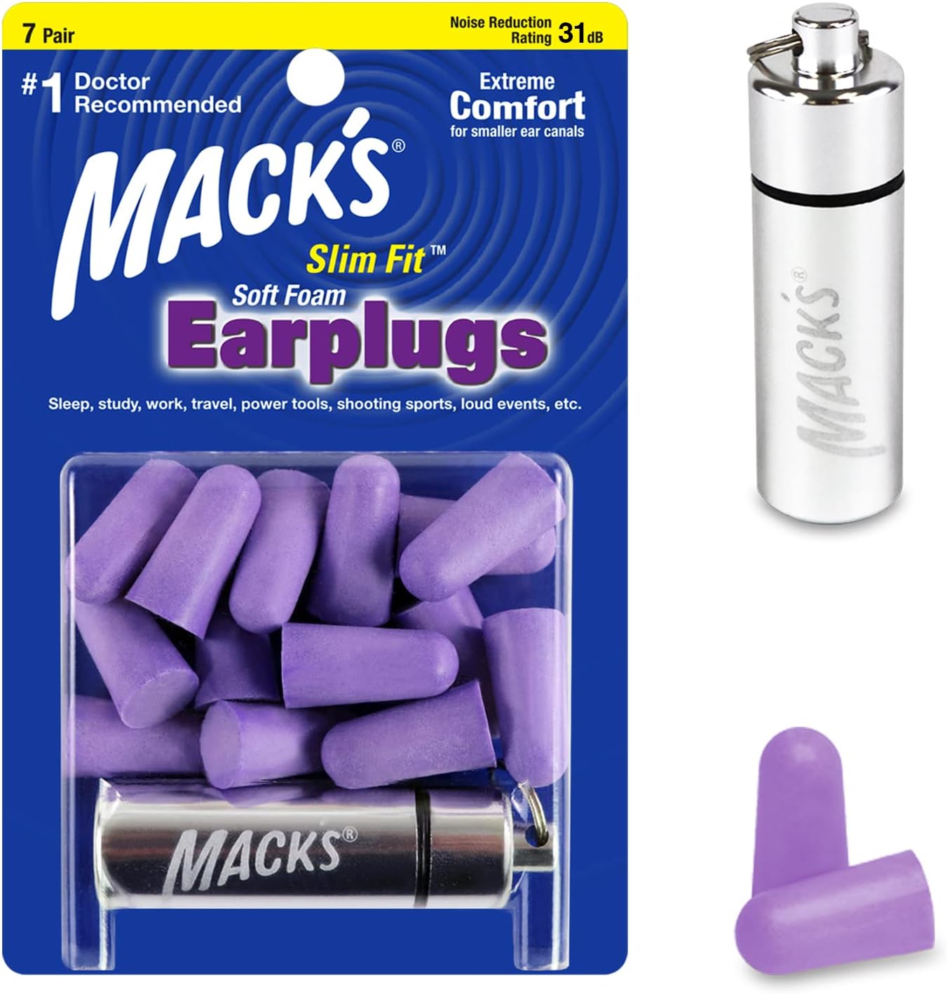 Macks Slim Fit - Ideal para mulheres - 7 Pares + Travel Case